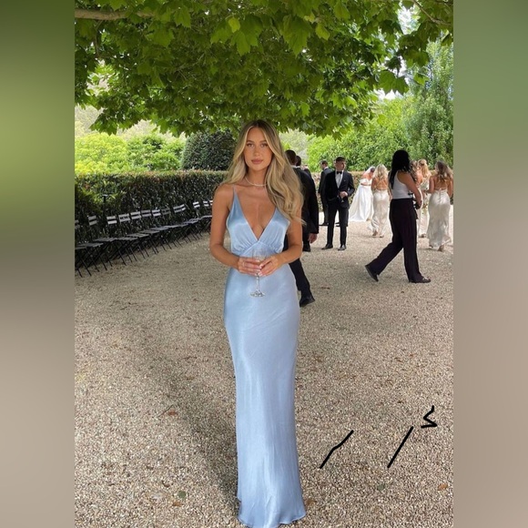 NWT Bec & Bridge Lorelai V Maxi Dress in Tropez Blue size US 4 - Picture 14 of 14